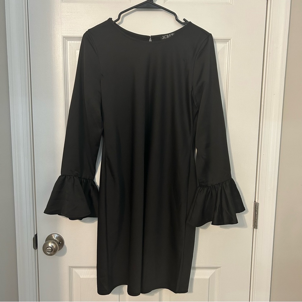 J. Crew Women’s Winter Garden Slip Dress, Black 6